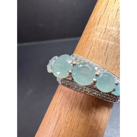 NEW Grandidierite and zircon sterling silver ring size 8 - Picture 10 of 16